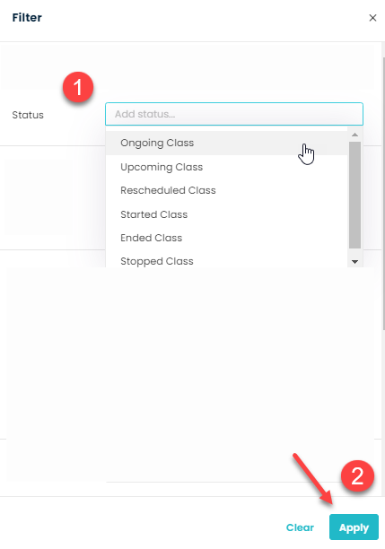 Classes by Status in Class Module-5