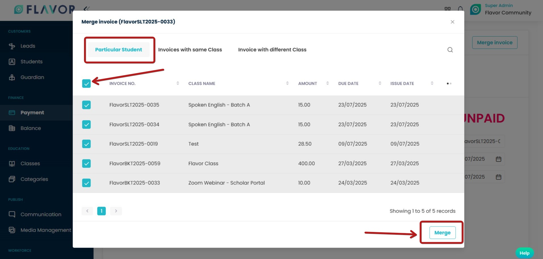 Merge Invoice - 1